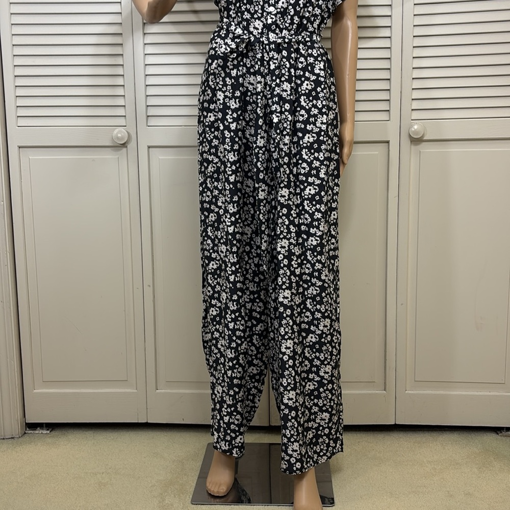 Hatch Maternity Regina Jumpsuit Floral Black & White Size 2 (Medium/Large) - Picture 8 of 16